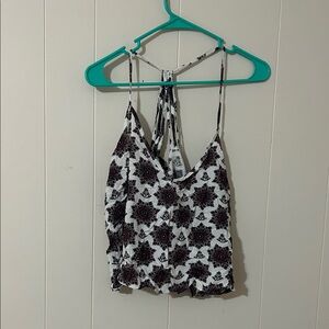 Charlotte Russe Black and White Floral Camisole